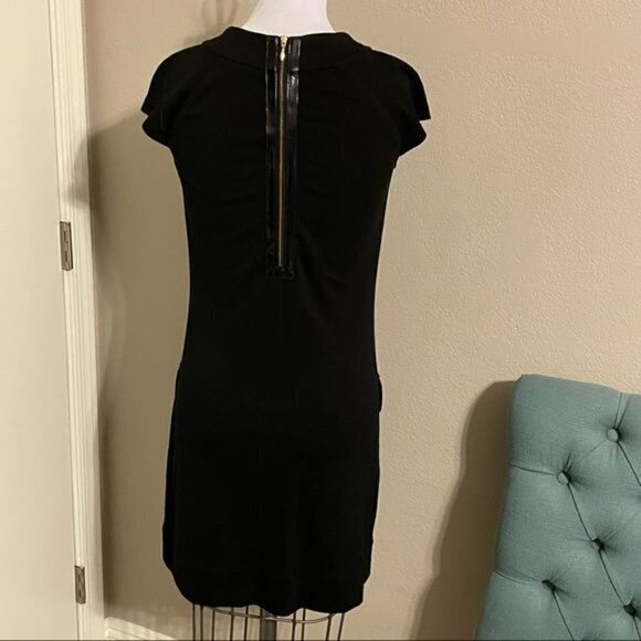 Cynthia Cynthia Steffe Mod Shift Dress Retro Black LBD Mini Sz 2 - Picture 6 of 12